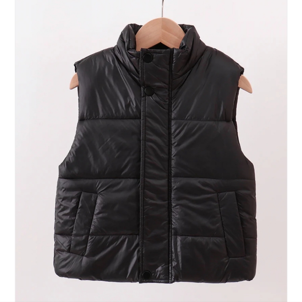 Black Puffer Vest - toddler 2T